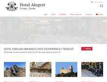 Tablet Screenshot of hotelalegret.com